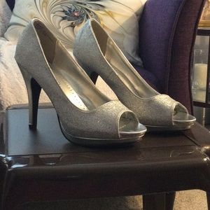 Gently worn Silver Platforms